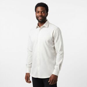 Van Heusen 18.5 34/35 Big Fit Stretch Ultra Wrinkle Free Plaid Button Down Shirt